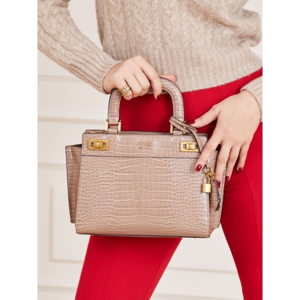 GUESSS katey croc print handbag