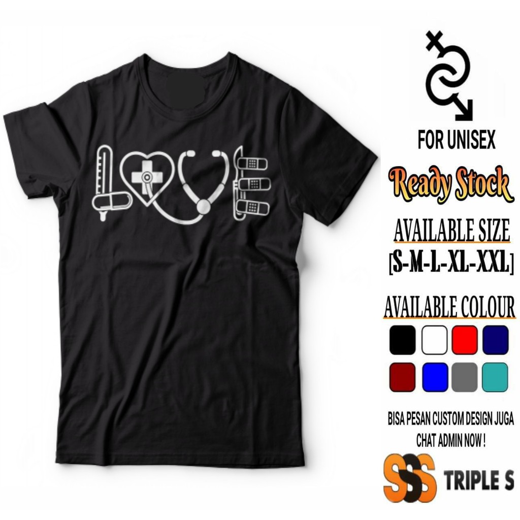 KAOS LOVE NURSE KAOS PROFESI PERAWAT