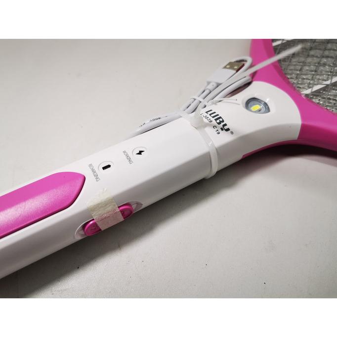 [Sale] Raket Nyamuk Listrik Luby L-3839 Baterai Lithium 18650 -1800Mah [Terlaris]