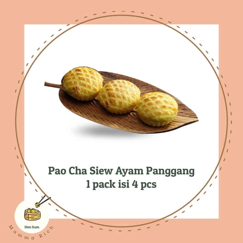 

Frozen dim sum pao cha siew ayam panggang 1 pack isi 4 pcs dimsum