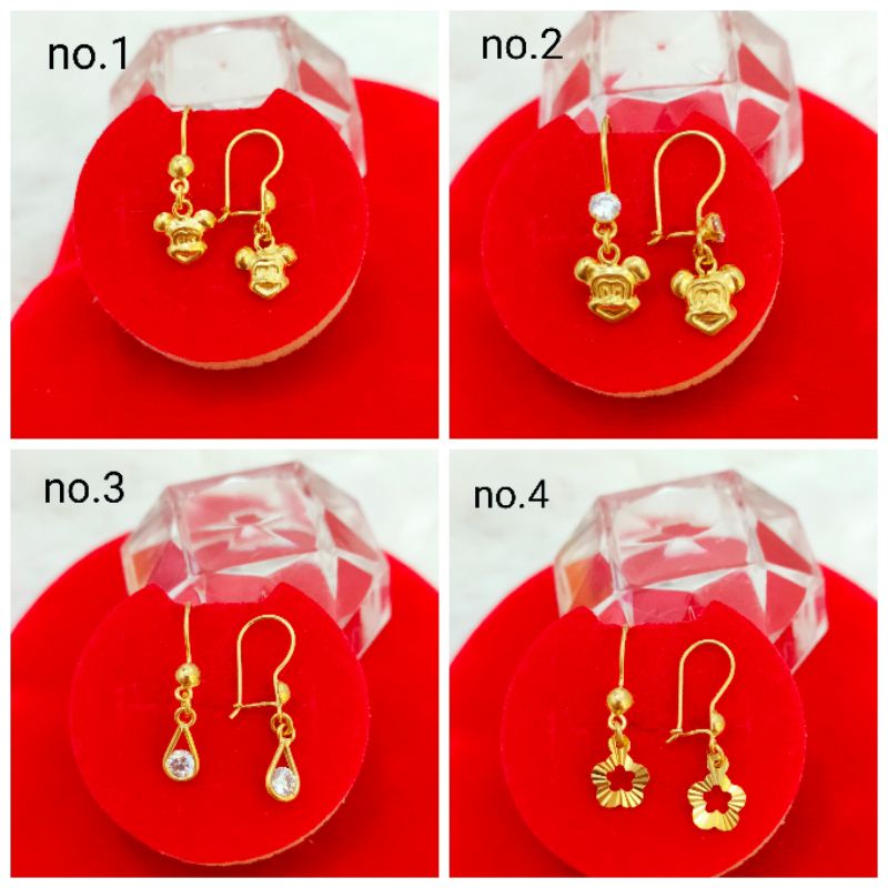 ANTING ANAK PERAK 925 LAPIS EMAS 24K