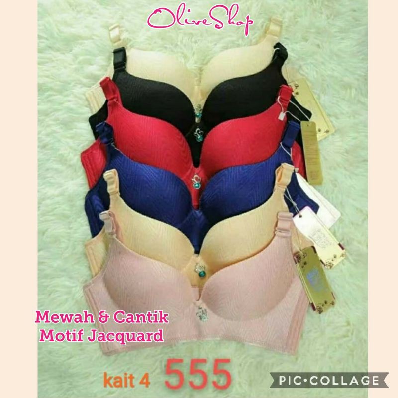 OliveShop ❤  BH Bra Luokaisha 555 Big Size Big Cup Push Up Motif Jacquard Mewah dan Berkualitas