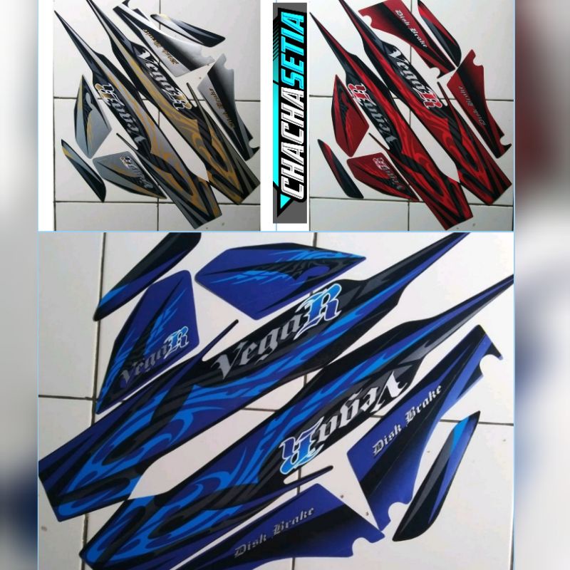 stiker striping sticker lis les polet bodi motor yamaha vegar r new tahun 2008