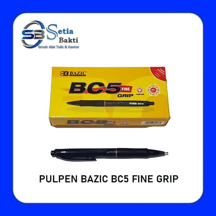 

Pulpen Bazic BC5 Fine Grip Retractable - 12 Pcs