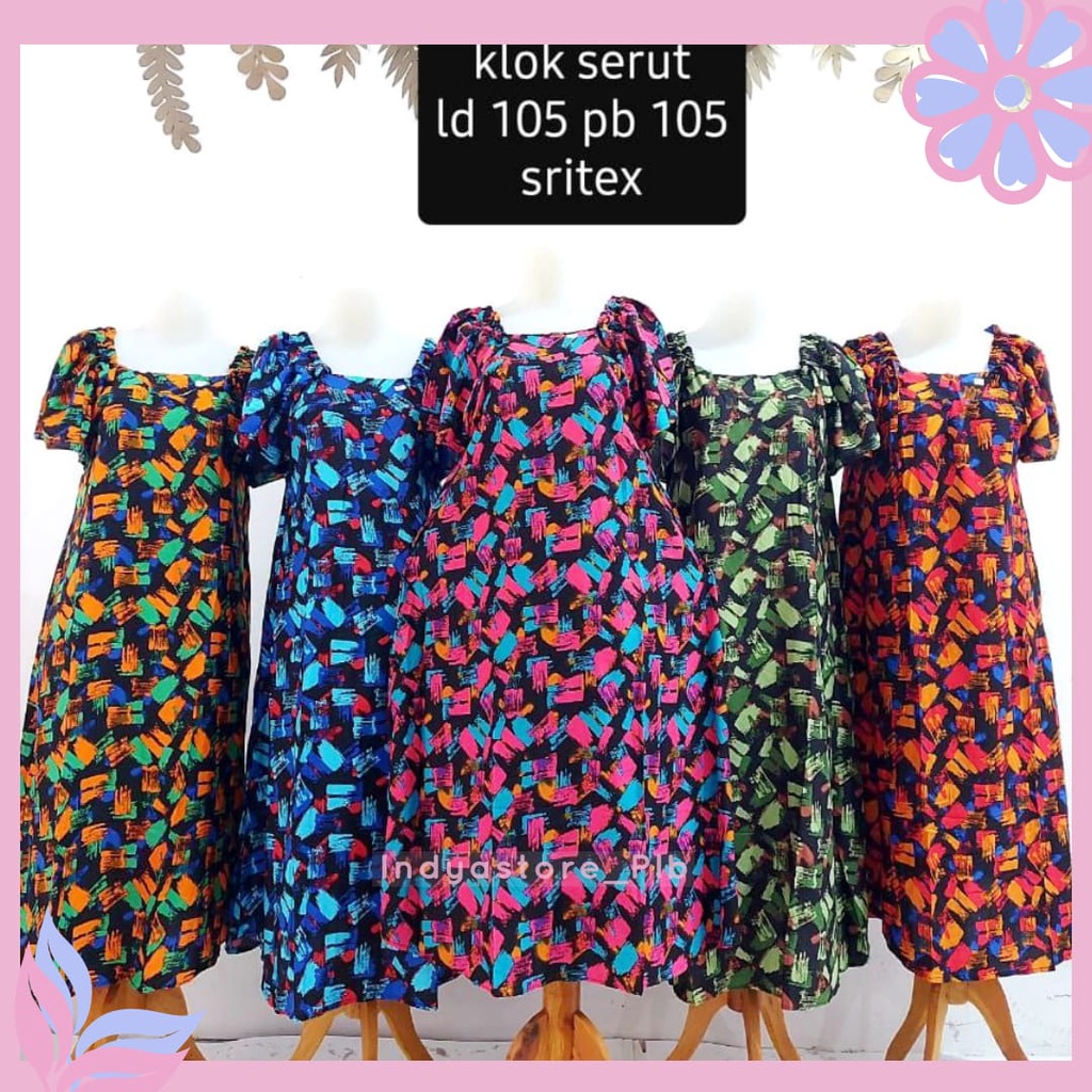 Daster Klok Serut Full Kotak Sritex
