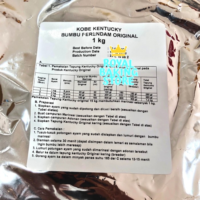 

NEW Kobe kentucky bumbu perendam 1 kg / bumbu marinasi marinade