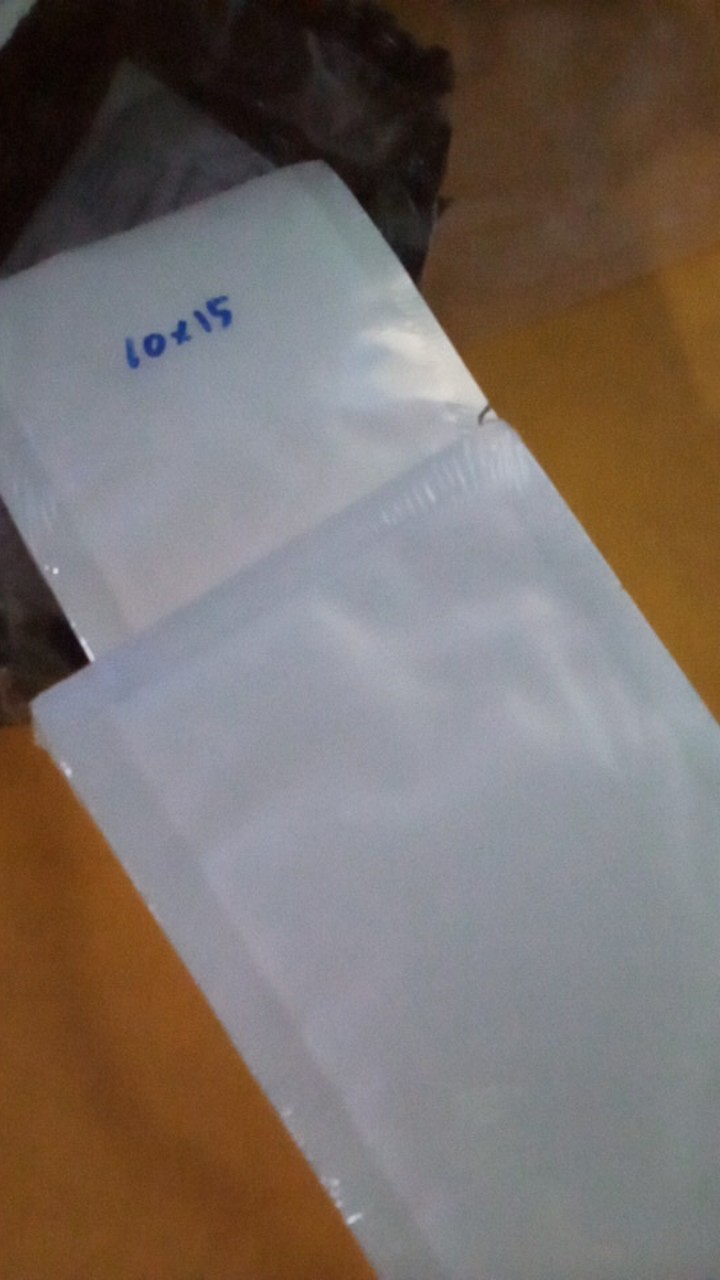 Plastik Vacuum Sealer Emboss Lembaran (10 X 15 Cm) - 100 Pcs / Plastik Vacum Embossed