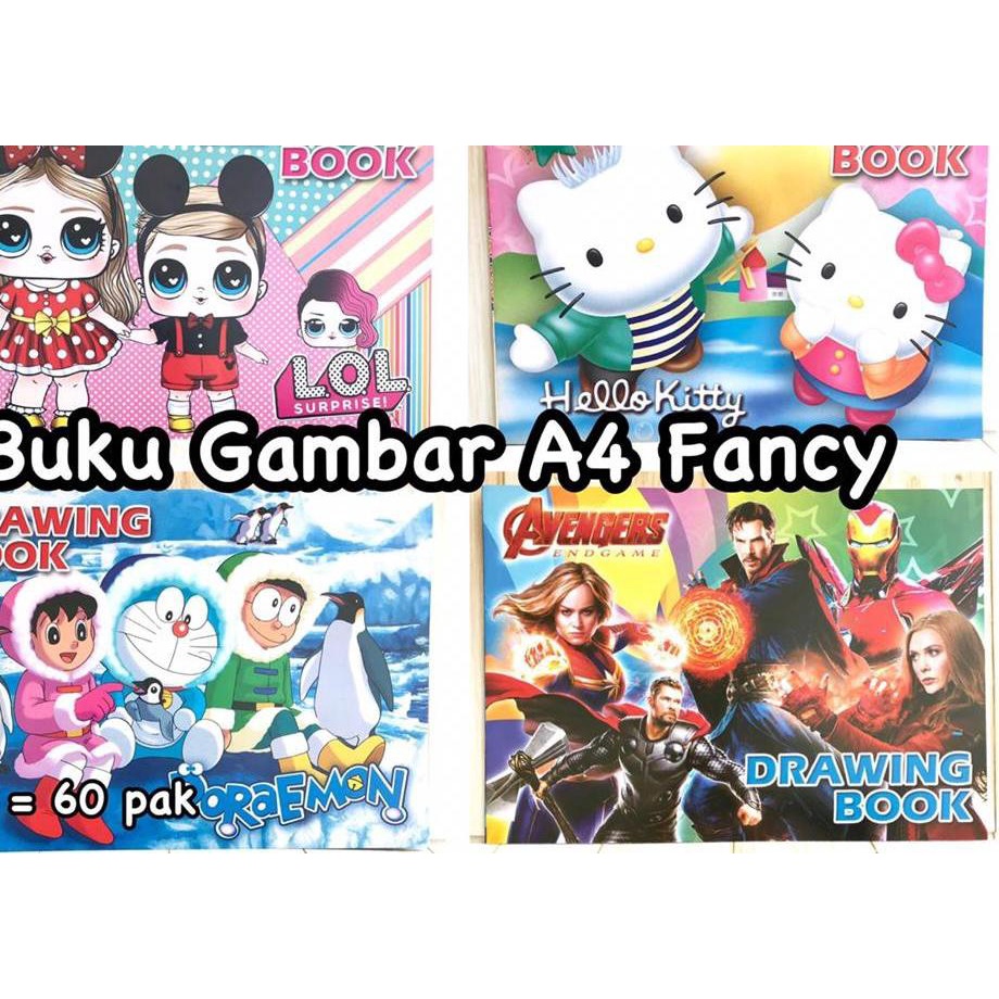 

(STOK TERBATAS) (10 pcs) Buku gambar fancy A4 (1 pak isi 10 pcs)