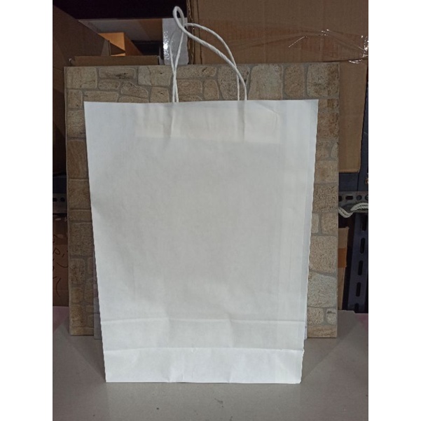 

Paper bag putih tali XXXL uk 40x30x10 cm ( min.pembelian 1 pcs)