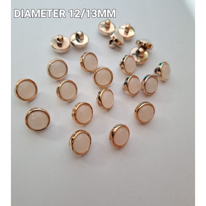 MUTIARA SILVER EMAS KANCING BAJU MUTIARA 12/13MM KANCING MUTIARA POLOS TIMBUL