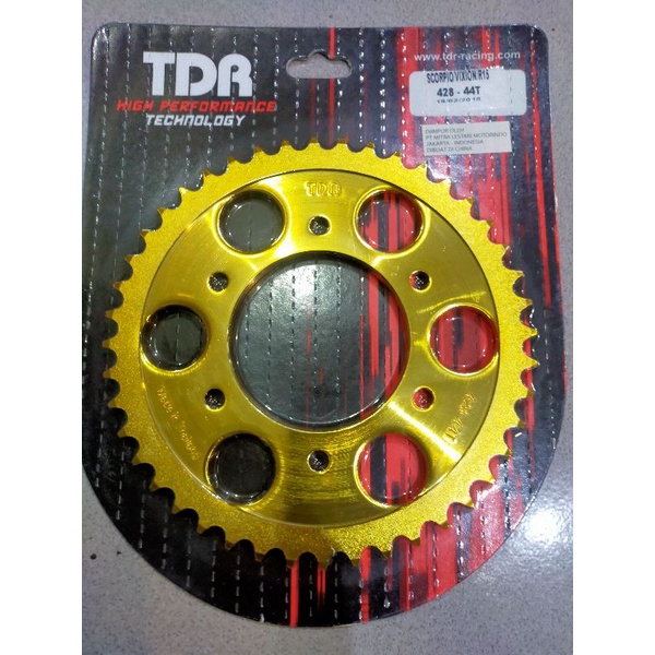 SSS TK TDR RACING GER VIXI GEAR BELAKANG YAMAHA SCORPIO VIXION NVA R15 V2 428 415 mxking150 lobang 6