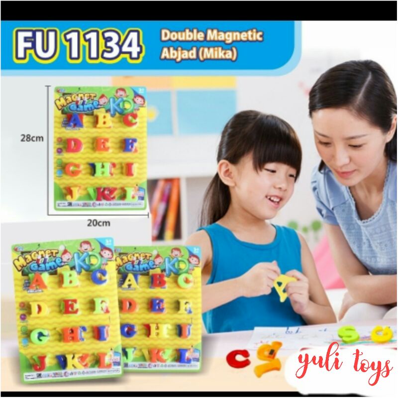 Mainan edukasi terbaru abjad magnet FU1134 mainan magnet kulkas
