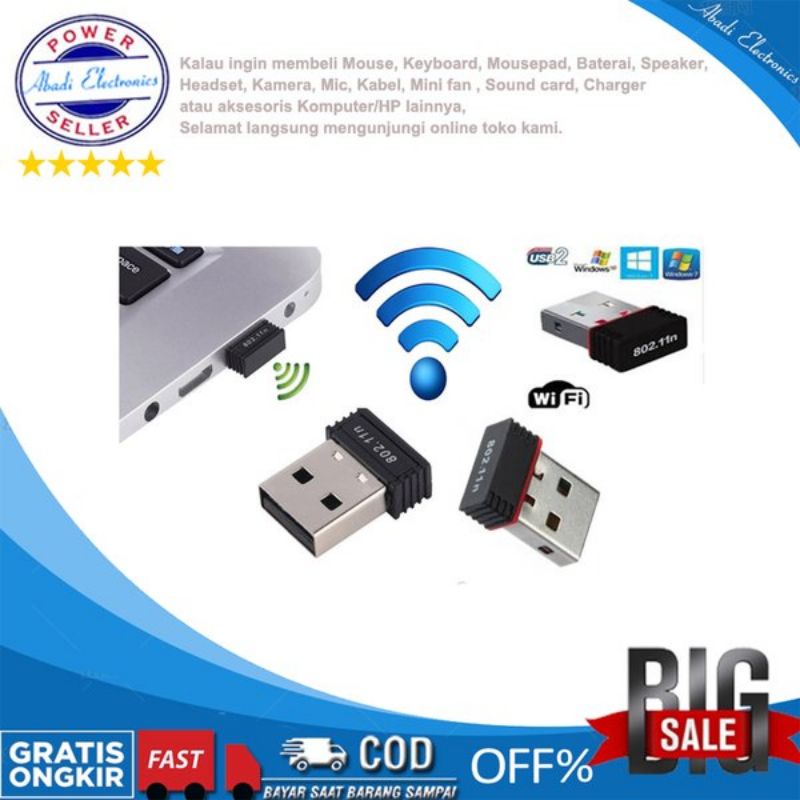 USB WIFI Wireless / USB Wifi 300 mbps/ USB WIFI Komputer / USB WIFI Laptop