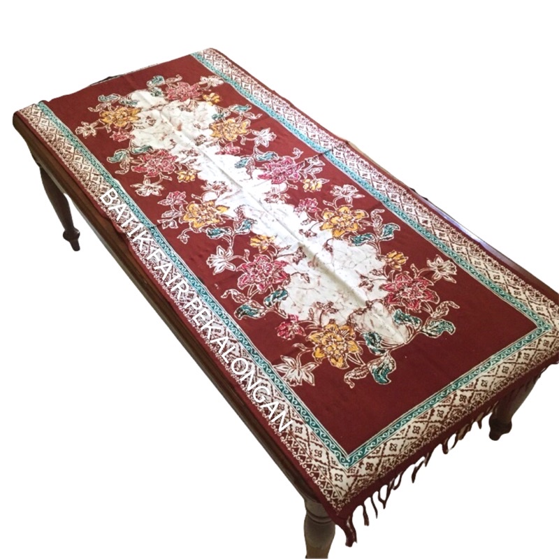 taplak meja tamu panjang batik ukuran 40x120cm batik cap remekan