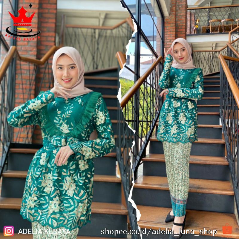 PB&gt; STELAN &quot; NELLA KHARISMA &quot; / BAJU KEBAYA BORDIR TIMBUL - OUTFIT KEBAYA WISUDA DAN PESTA CANTIK