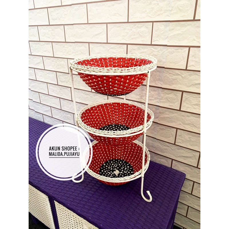 Ready tempat bawang tempat bumbu rotan sintetis Shopee Ready tempat bawang tempat bumbu rotan sintetis Shopee
