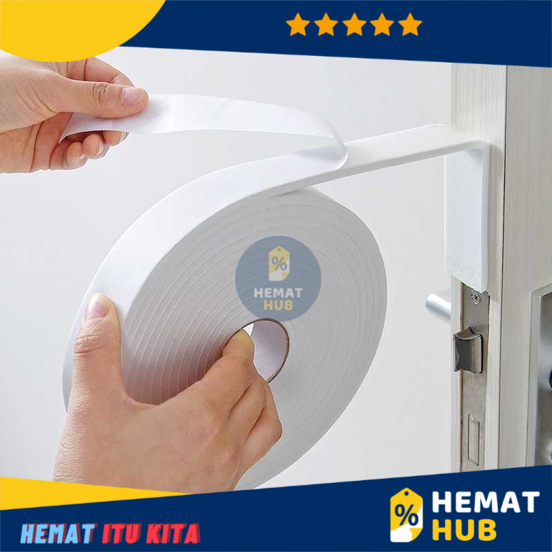 Penutup Celah Pintu Kedap Suara 5 m Strip Door Noise Insulation Rubber Sealing Tape Penyaring Debu