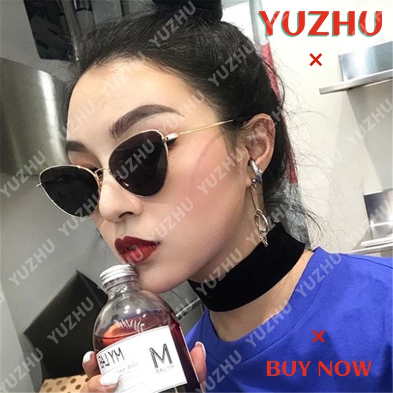 (YUZHU) Bayar di Tempat INS Fashion Retro Mata Kucing Kacamata Hitam Wanita/Pria Sunglasses Women/Men