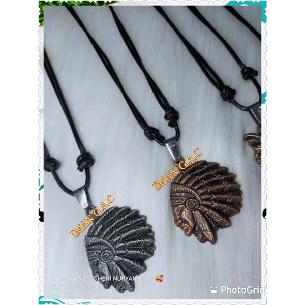 kalung serigala,kalung Dayak,kalung import tali Korea. kalung peria