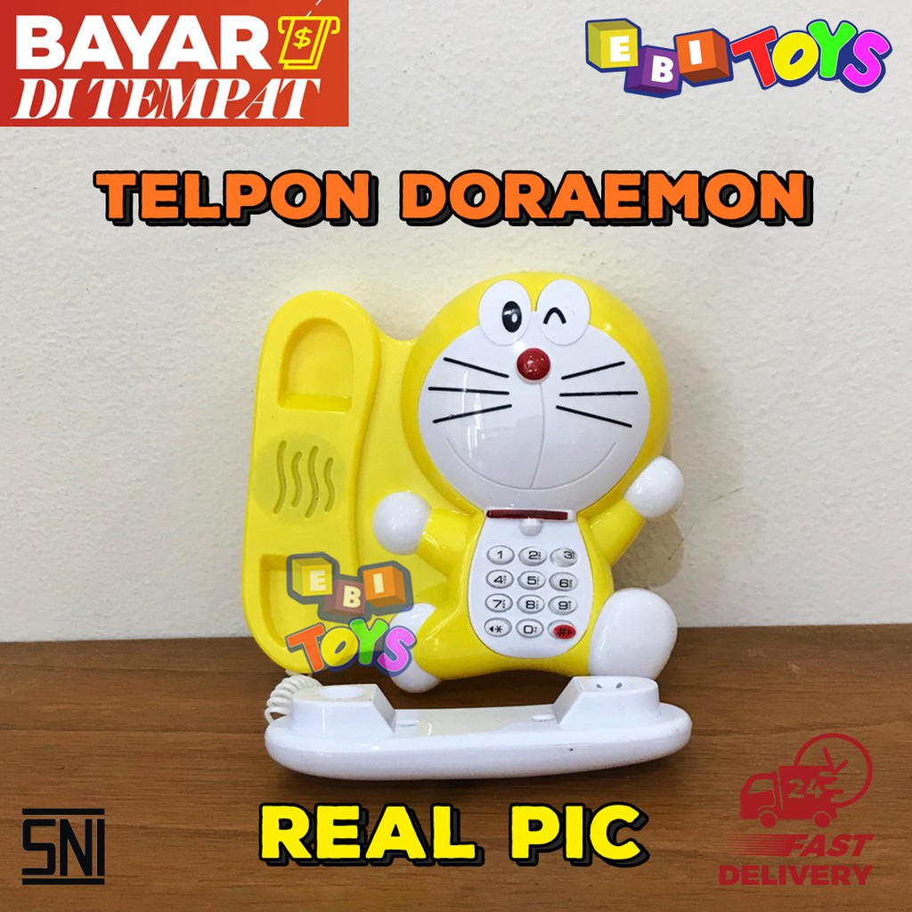 Mainan Telepon Telpon Doraemon Hello Kitty Karakter Anak LUCU ADA MUSIK ADA LAMPU MURAH-2