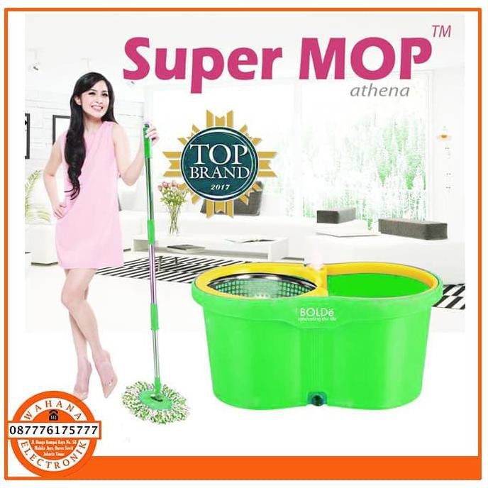 Alat Pel Lantai Super Mop BOLDe Athena Stainless ORIGINAL BOLDe - Hijau muda