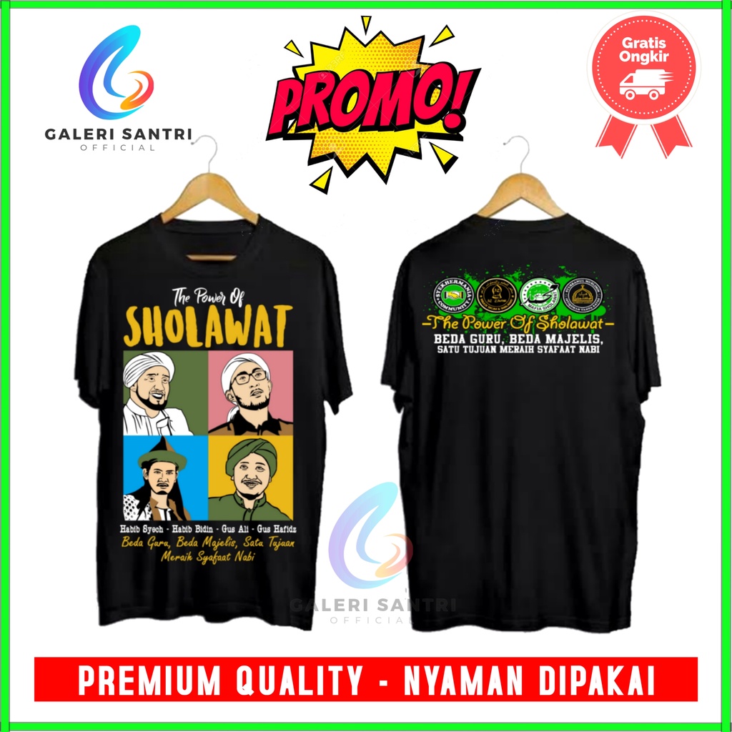 Kaos Syekhermania / Kaos The Power of Sholawat / Kaos Majelis Sholawat Republik Nusantara / Kaos Sho