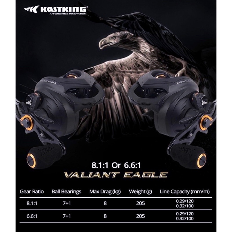 Reel BC Kastking Valiant Eagle Ratio 8.1:1