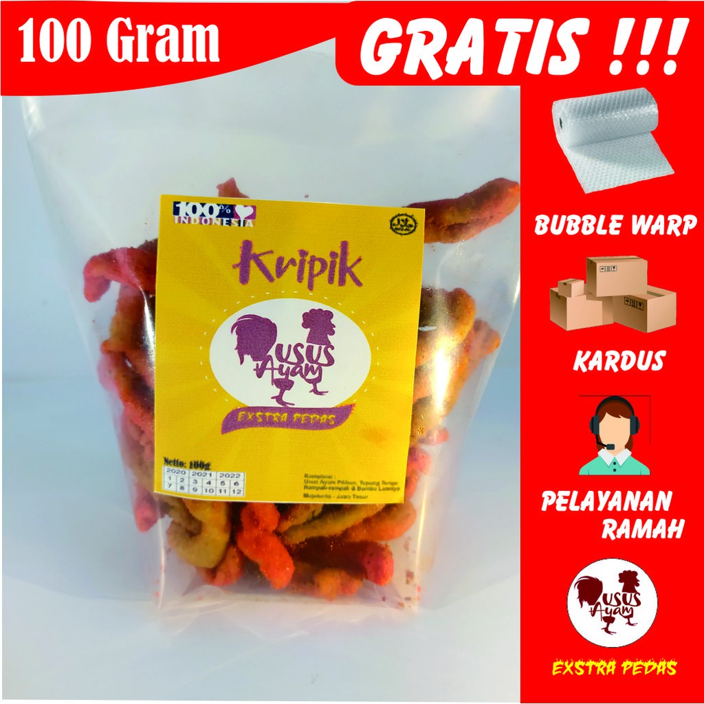 

Keripik Usus Pedas 100 Gram