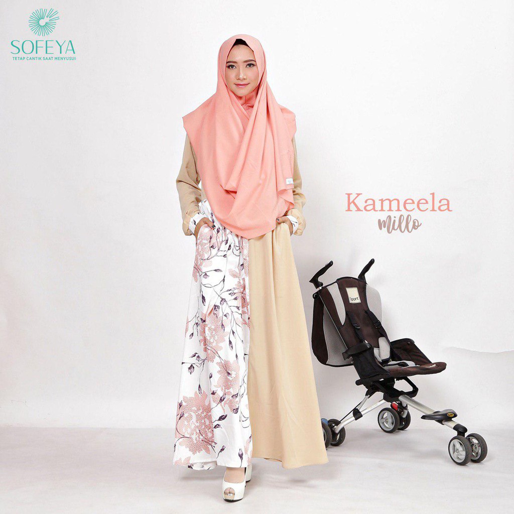 Gamis Syari Muslimah Busui Hamil Frinedly KAMEELA by Sofeya Hijab