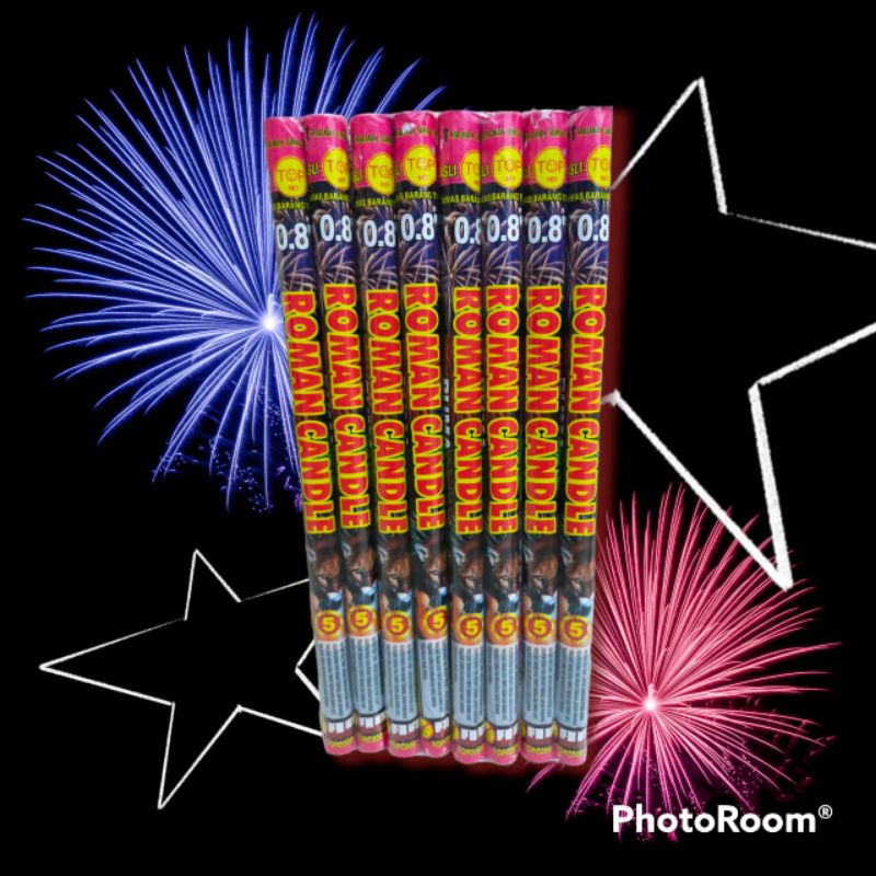 KEMBANG API ROMAN CANDLE 0,8&quot; 5 SHOT MERCON  5 TEMBAKAN HARGA 2 BATANG / SEPASANG