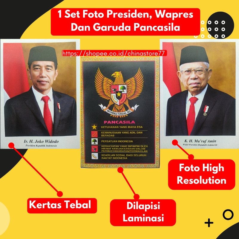 Gambar Presiden dan wapres komplit Terbaru Pajangan Dinding Poster Presiden Tanpa Bingkai Hiasan