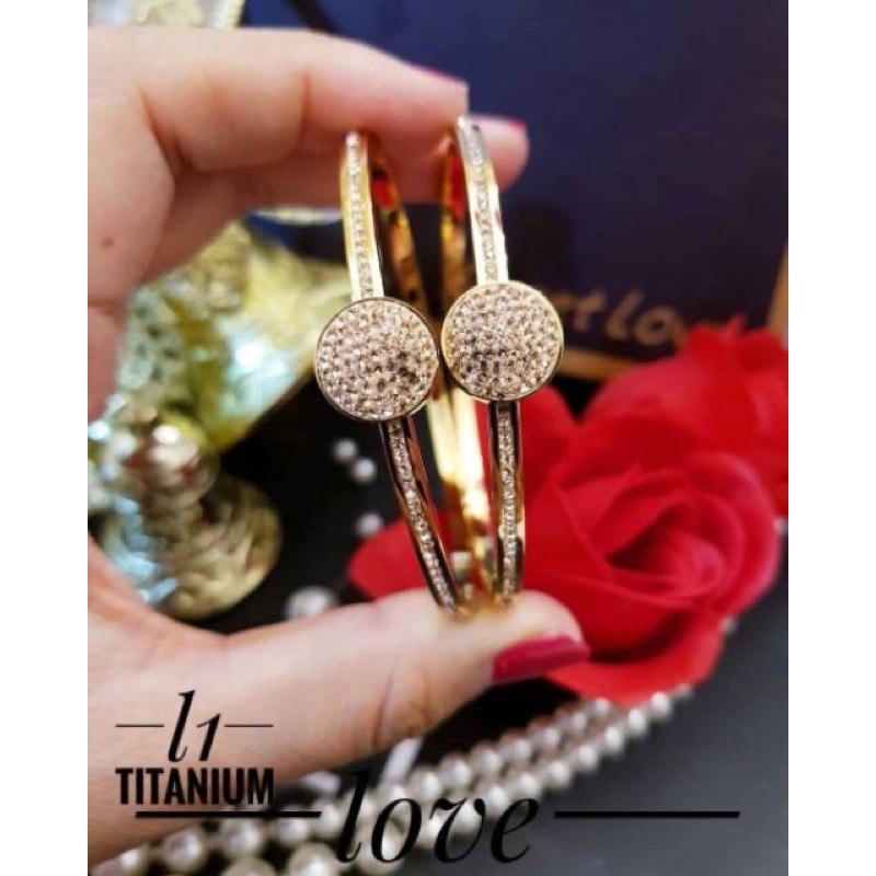 Gelang titanium bangle cantik wanita