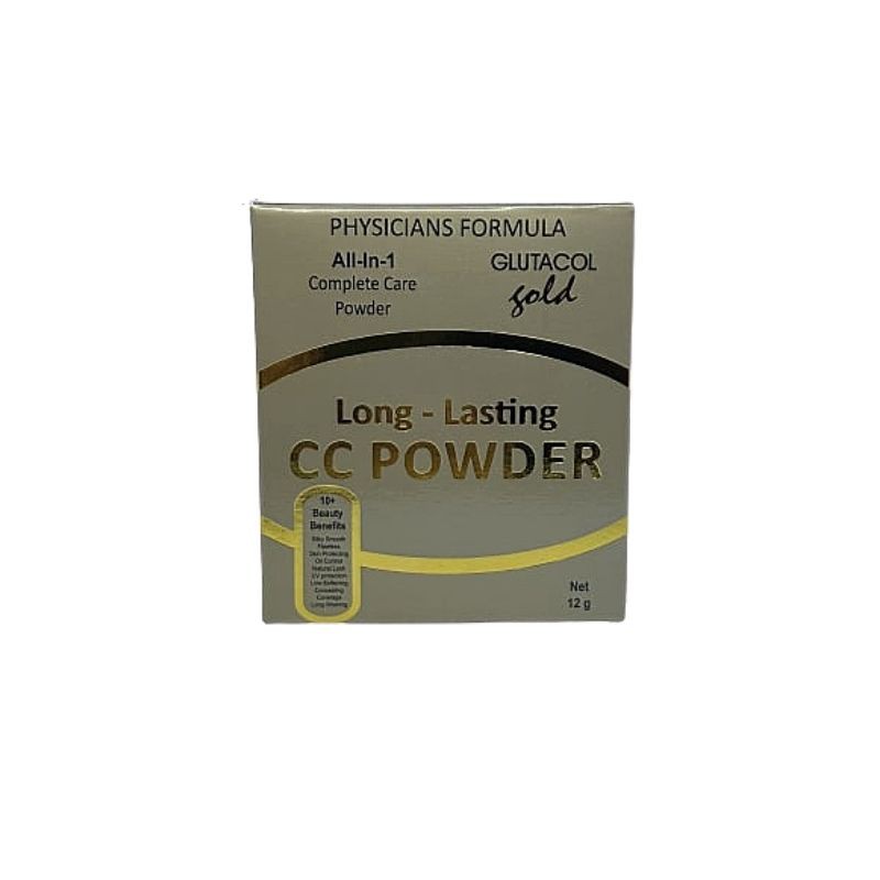 Glutacol Gold Long - Lasting Cc Powder Original Bedak Glutacol Bedak Padat Bedak Kecantikan  Wajah