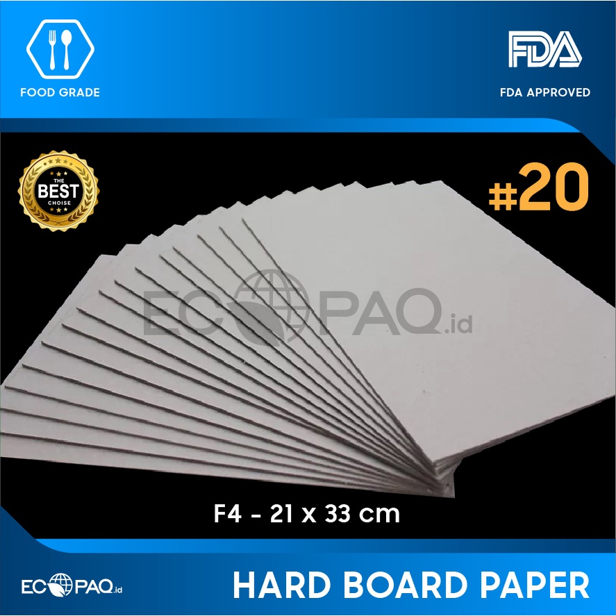 Karton Bot - Karton Tebal Abu - Hard Board Grey No.20 -uk21.5x33cm -F4 - (12lb)
