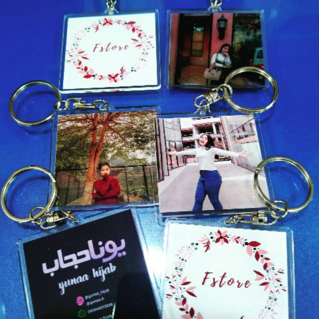 Gantungan kunci custom foto ukuran 5x5/ menyesuaikan foto