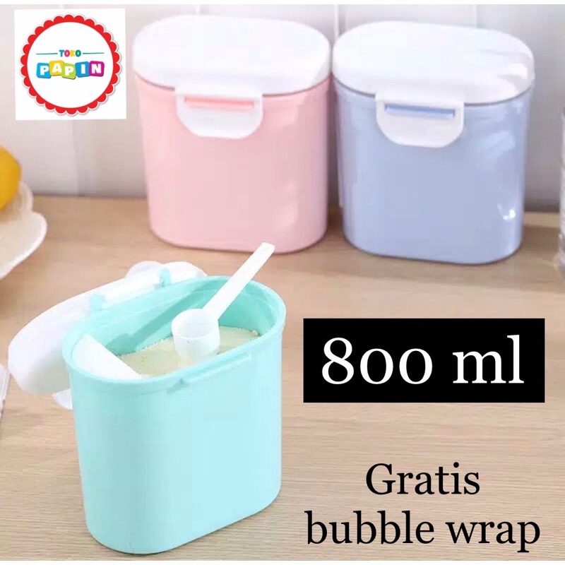 TokoPapin Tempat penyimpanan susu bubuk bayi snack 800 Ml kotak toples susu bubuk snack cemilan serbaguna anak bayi rapat tidak masuk angin