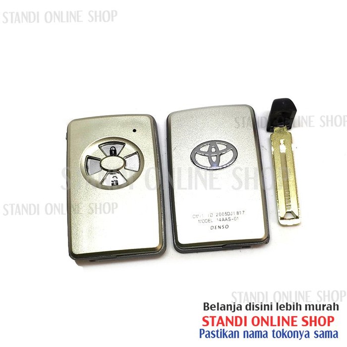 Cassing Remote Smartkey Keyless Toyota Yaris 2 Tombol Silver