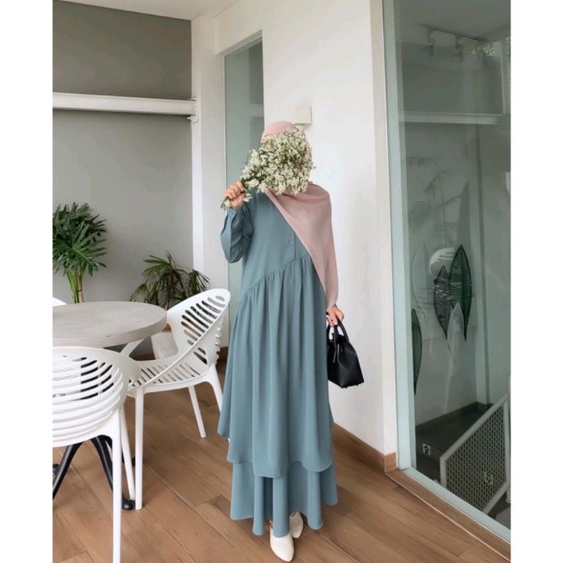 PROMO SETELAN ROK/TUNIK MUSLIMAH/0One Set + Rok Tunik MIRANDA Busui Wanita   Muslim Jumbo Bahan TWIL