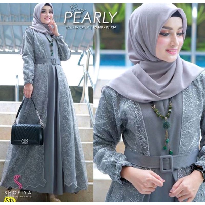 PEARLY MAXI DRESS / GAMIS MAXI BRUKAT / GAMIS JUMBO PEARLY BRUKAT / DRESS PESTA