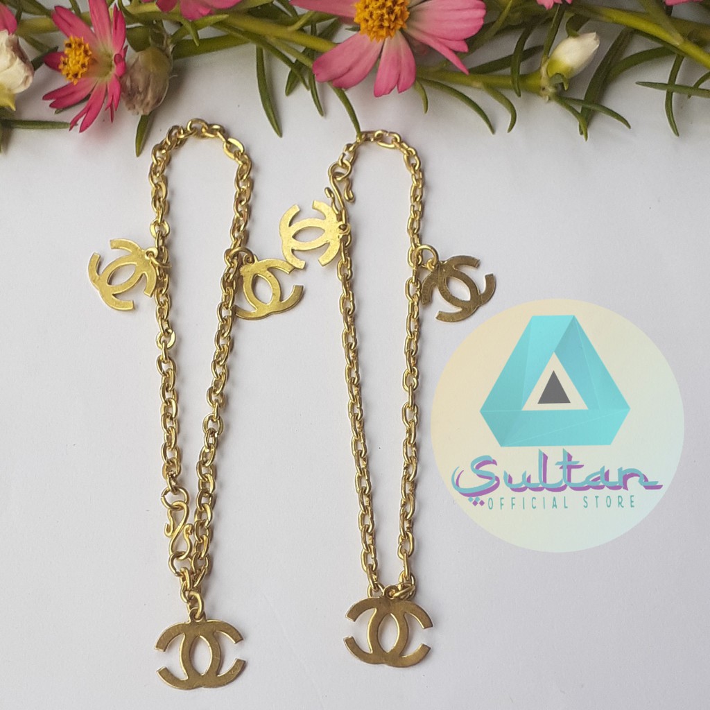 Gelang Logam Kuningan Lapis Emas 24k Replika Chanel #GK018