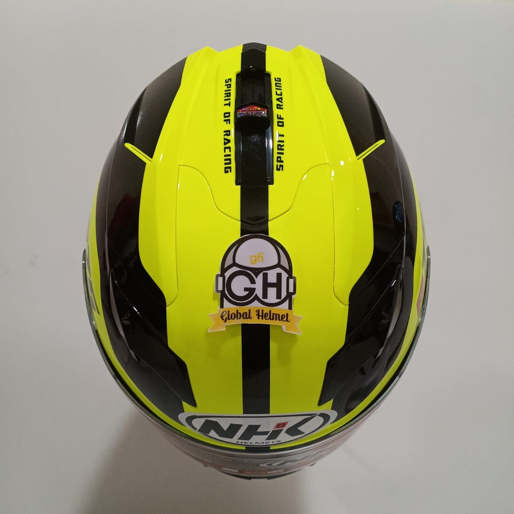 HELM FULLFACE NHK GP1000 NHK GP-1000 MOTIF R75 R -75 YELLOW FLUO BLACK