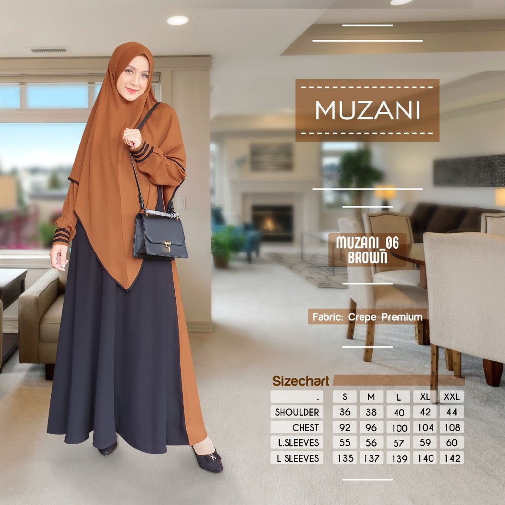 PROMO Gamis Muzani MZ 06 Brown