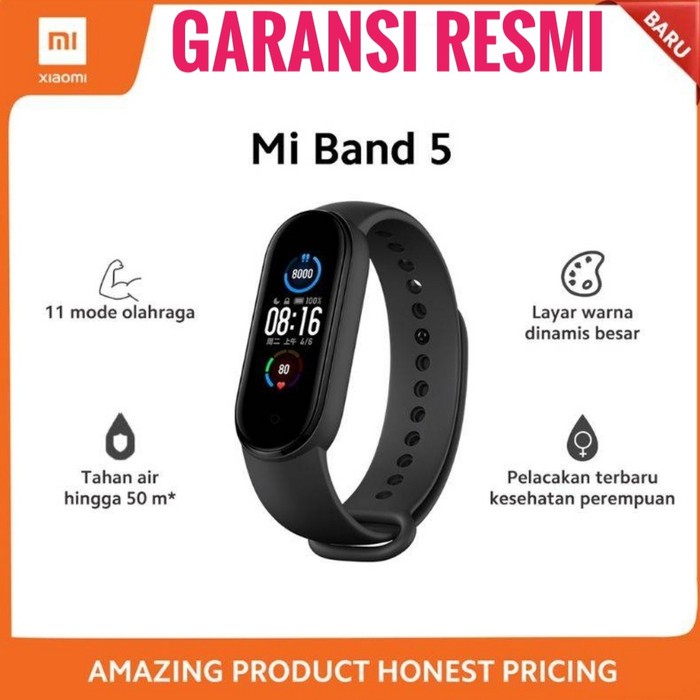 Smart Watch  Miband 5 XIAOMI Miband 5 Smart Watch Original Resmi TAM