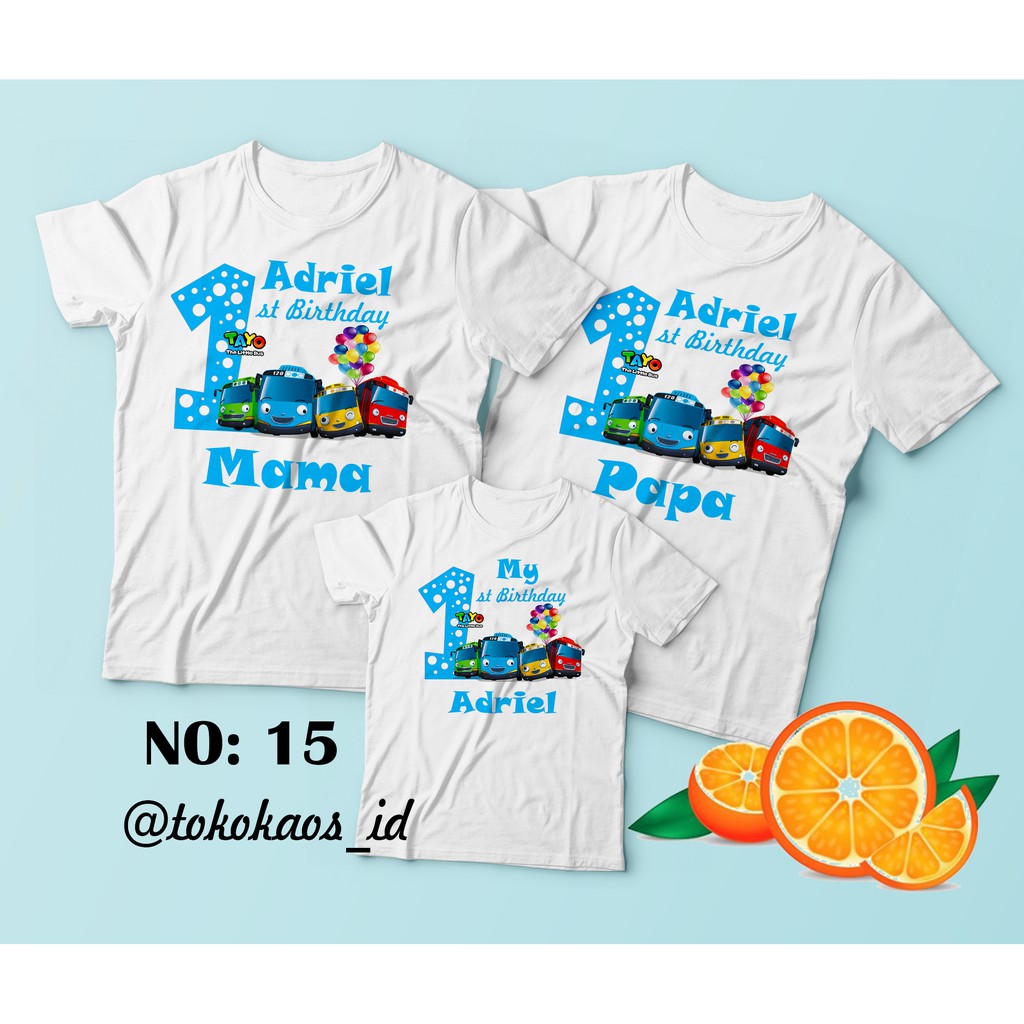 kaos tayo the little bus anak dan dewasa