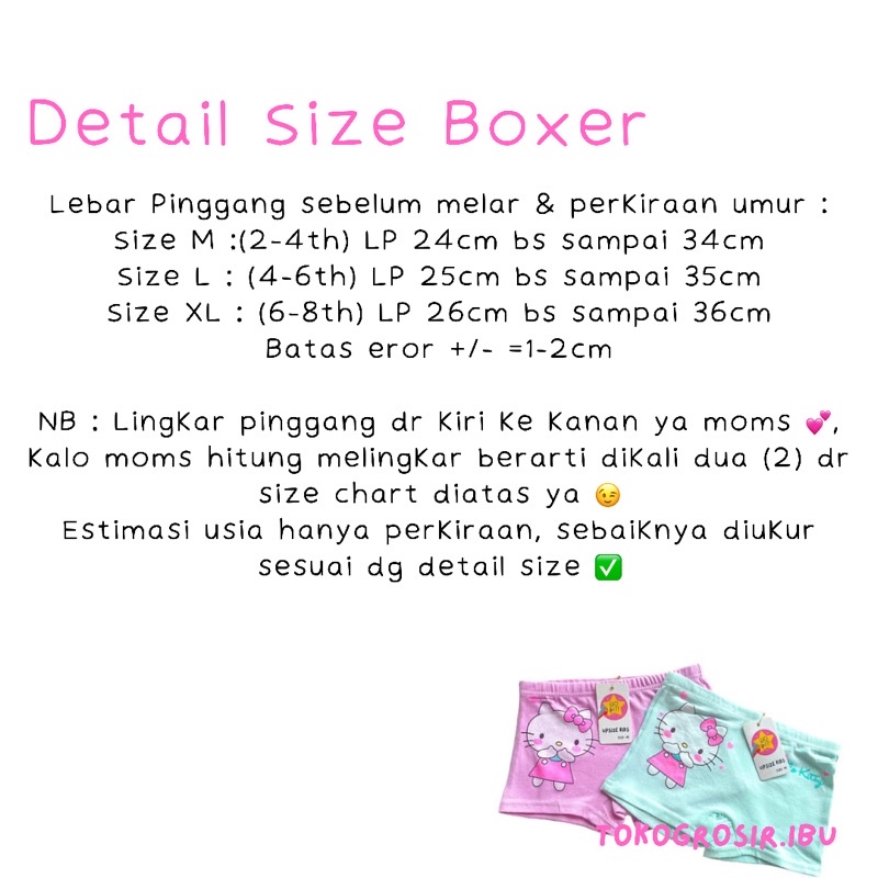 6 PCS CD CELANA DALAM ANAK PEREMPUAN MURAH HELLO KITTY 2-10 TH / CELANA DALAM ANAK CEWEK LUSINAN