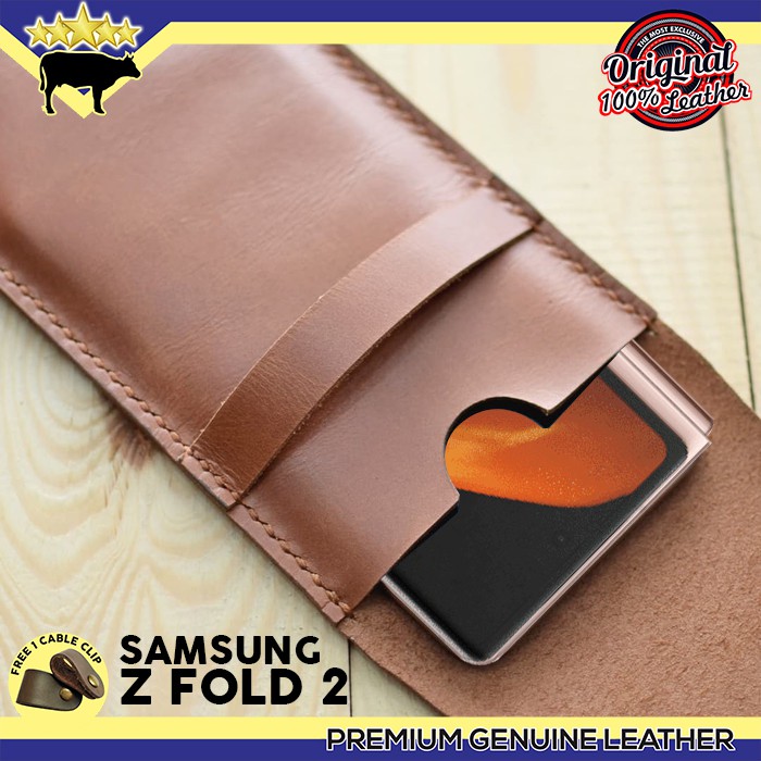 Jual LEATHER CASE SAMSUNG Z FOLD 1 / Z FOLD 2 LEATHER POUCH ORIGINAL