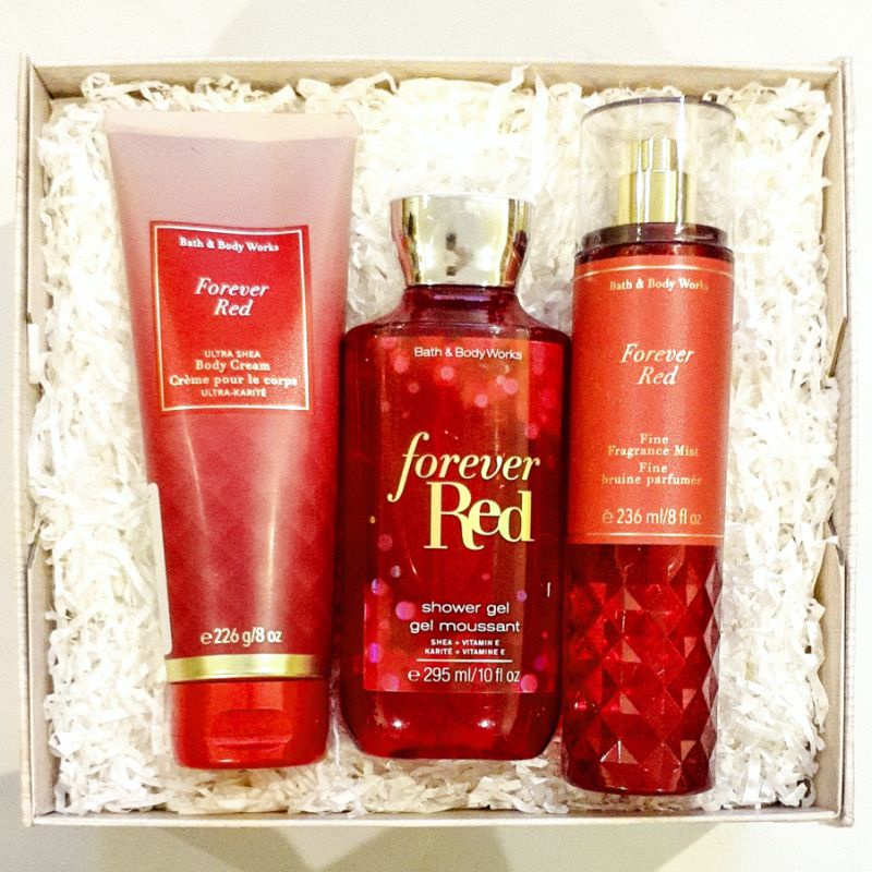 BBW FOREVER RED GIFT SET PAKET BATH &amp; BODY WORKS