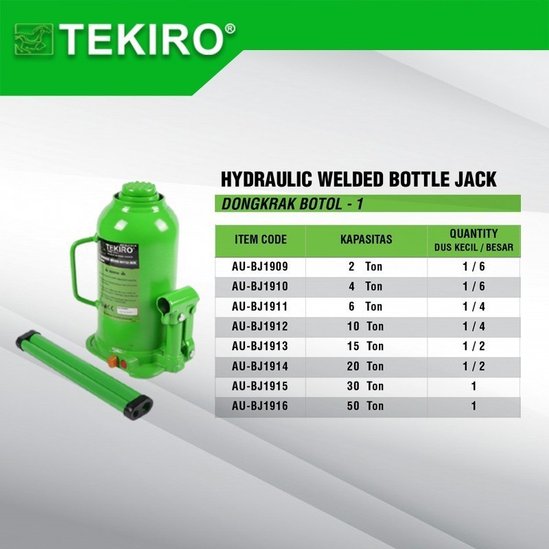 Dongkrak Botol 50 Ton Tekiro