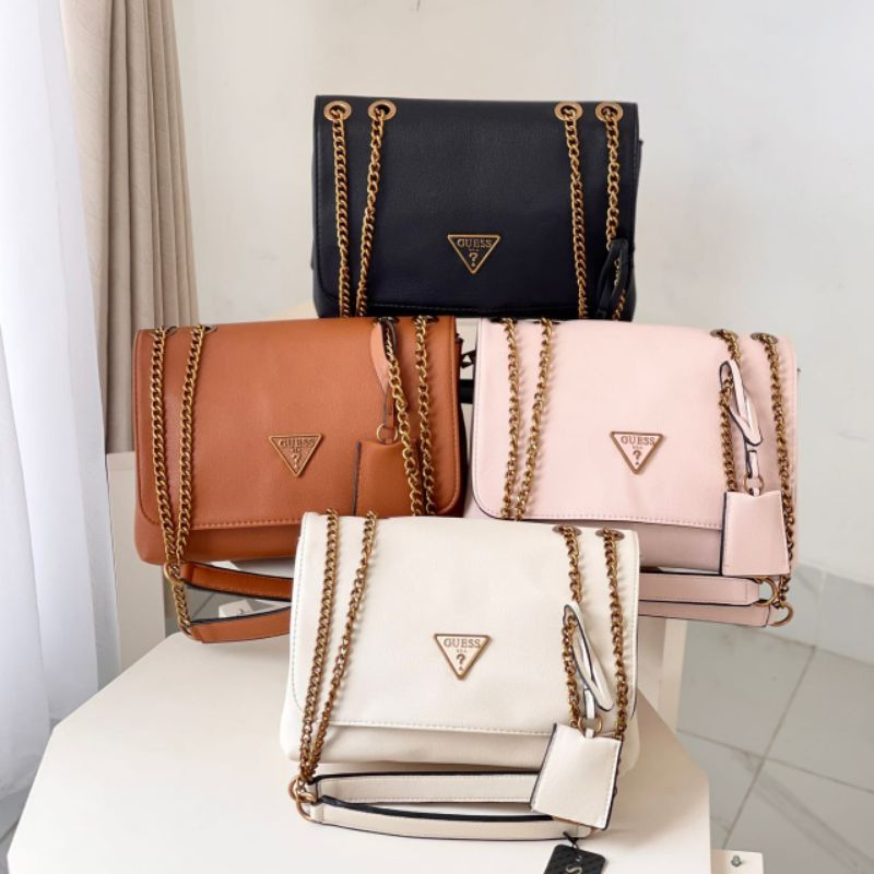 PROMO SALE Tas Guess selempang hitam pink coklat putih