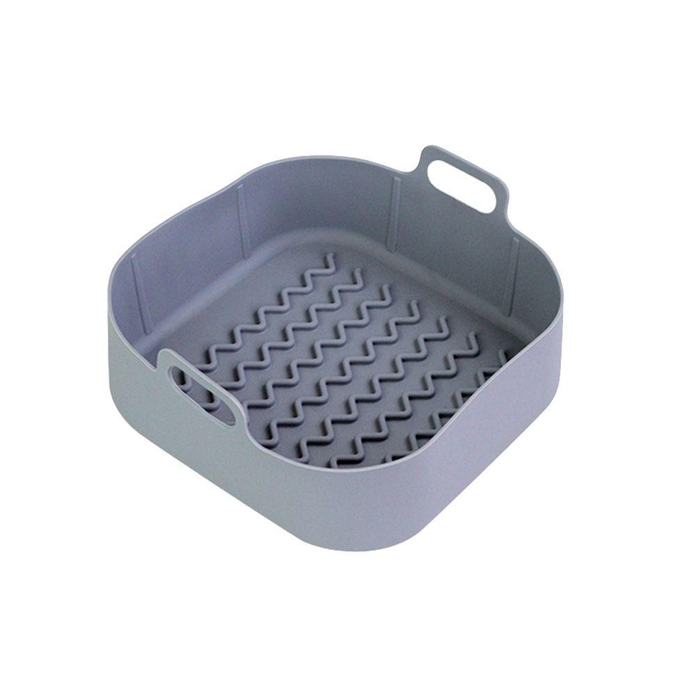 Solighter Square Silicone Pot Pengganti Masak Pizza Plate AirFryer Aksesoris Baking Basket